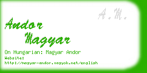 andor magyar business card